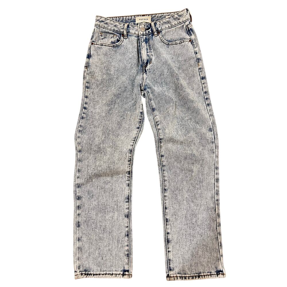 Vintage Style Acid Wash Mom Jeans High Rise 90s Y2K
